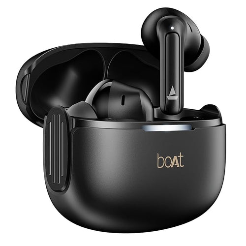 boAt Airdopes 219, 4Mics ENx, 40H Battery, Best in Segment for Calling, Stream Ad Free Music via App Support, Bluetooth Earbuds, TWS Ear Buds Wireless Earphones with mic (Carbon Black)
