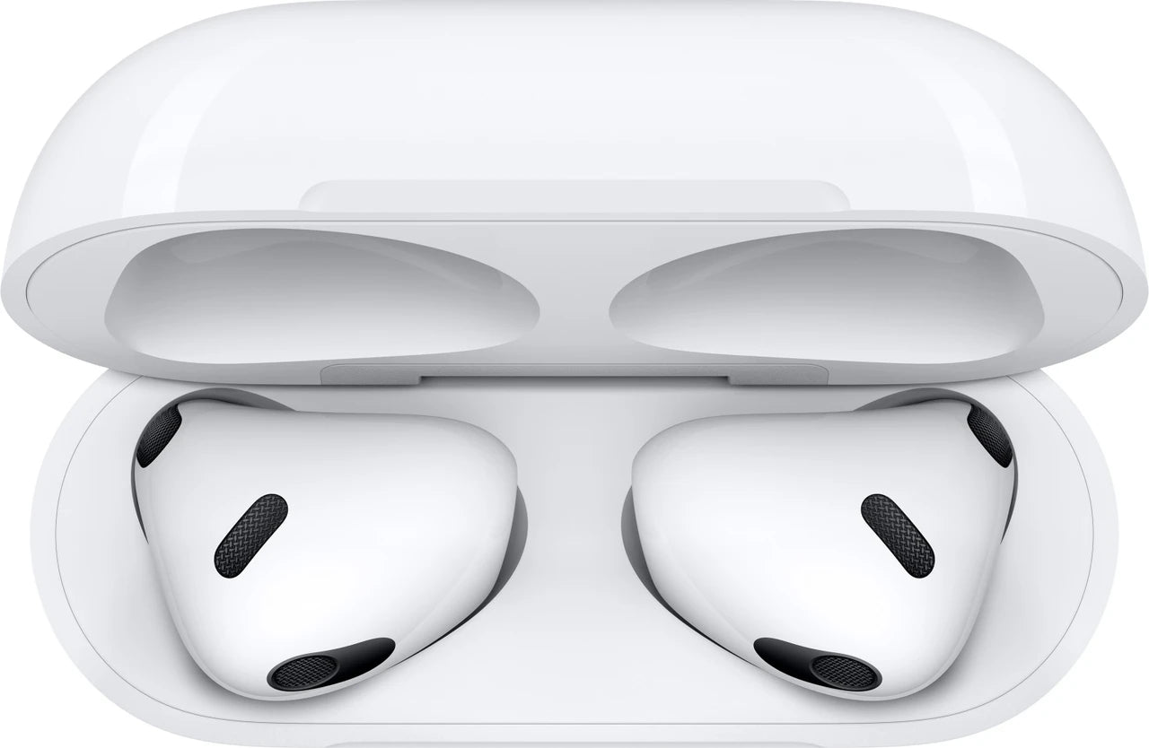 APPLE AirPods (3rd generation) with Lightning Charging Case Bluetooth Headset (White, True Wireless)